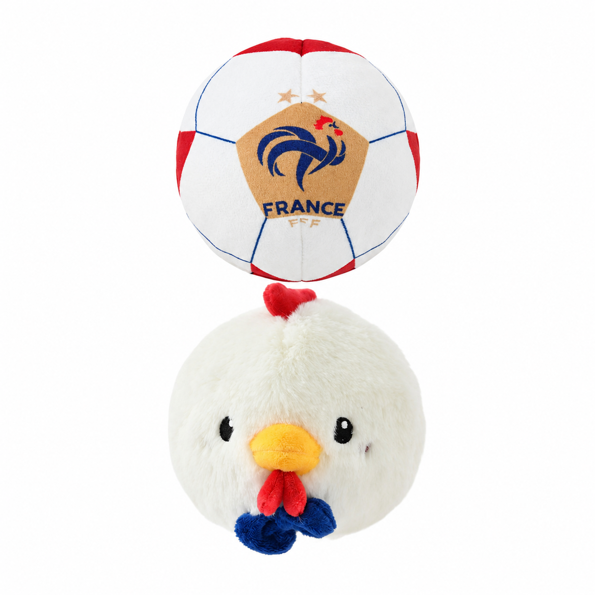 France FFF Pet Rooster & Soccer Ball Toy Set