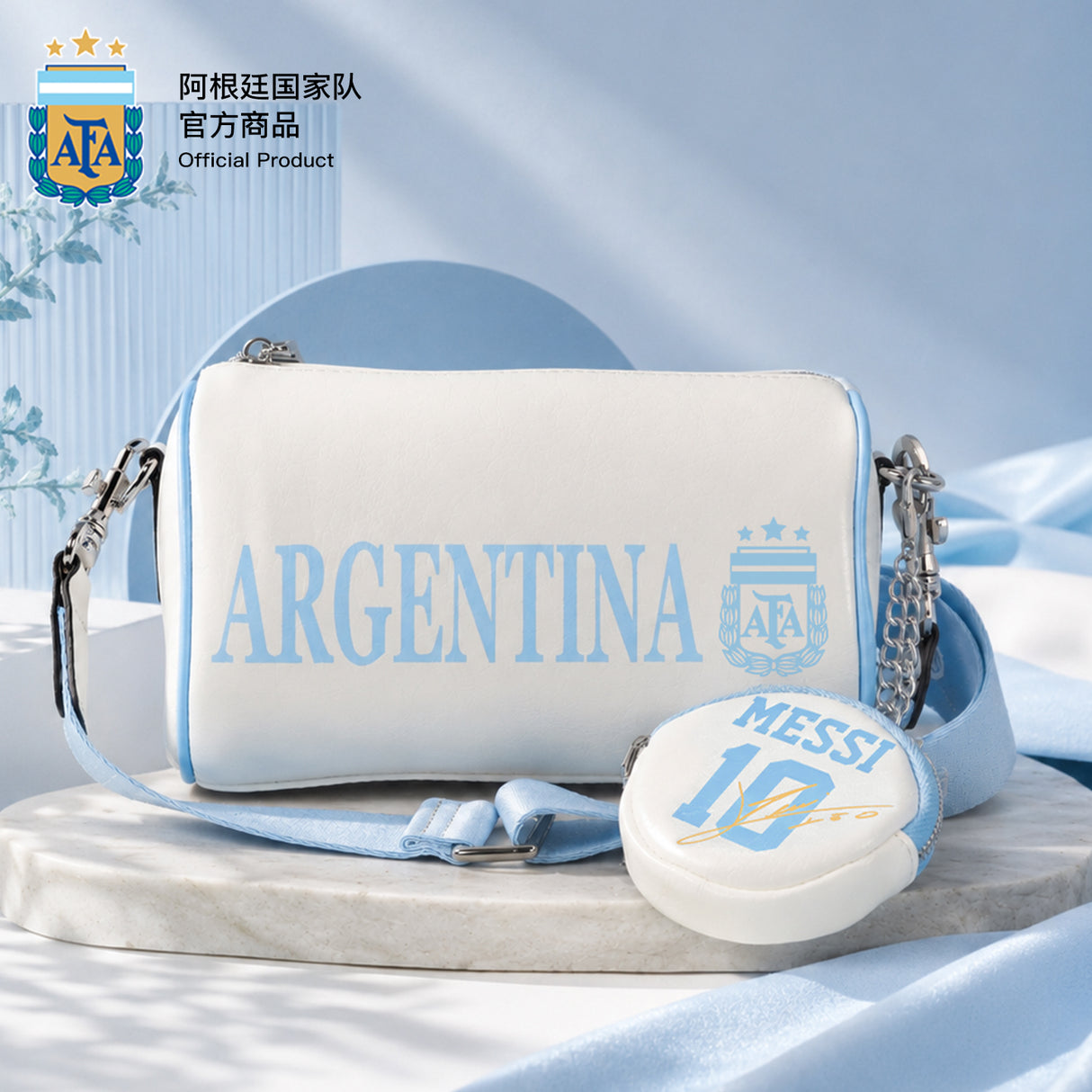 Argentina AFA Messi 10 Mini Barrel Bag