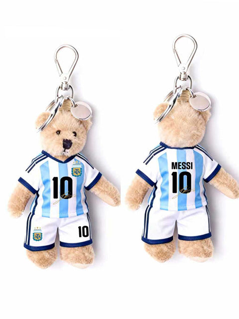 Argentina AFA Messi #10 Bear Plush Charm