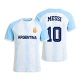 Argentina AFA Messi #10 Home Stripe Tee