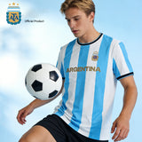 Argentina AFA Messi #10 Gold Stripe T-Shirt