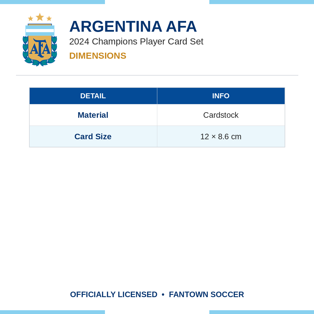 Argentina AFA 2024 Champions Player Card Set