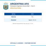 Argentina AFA Champions Signature Soccer Ball - Size 5