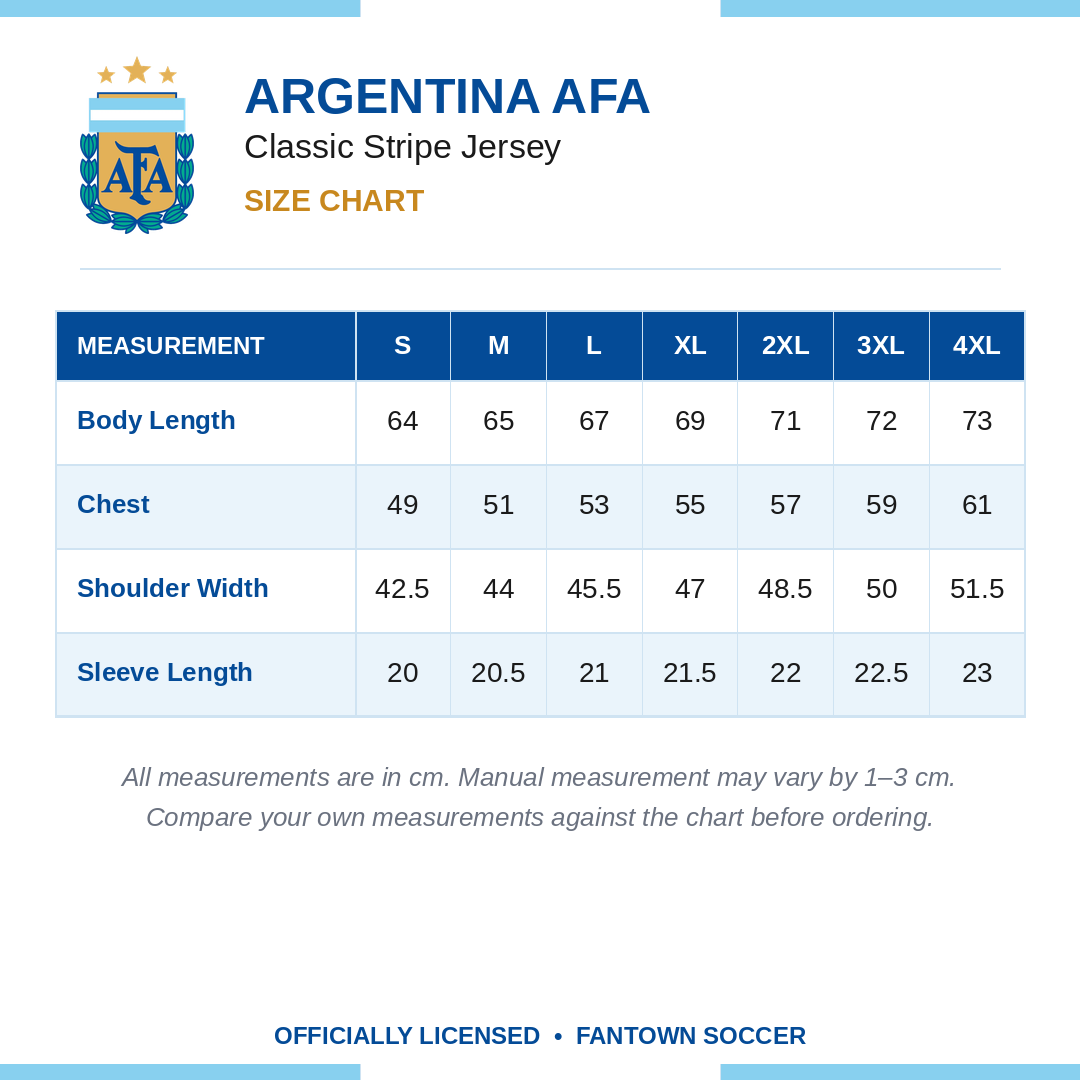 Argentina AFA Classic Stripe Jersey