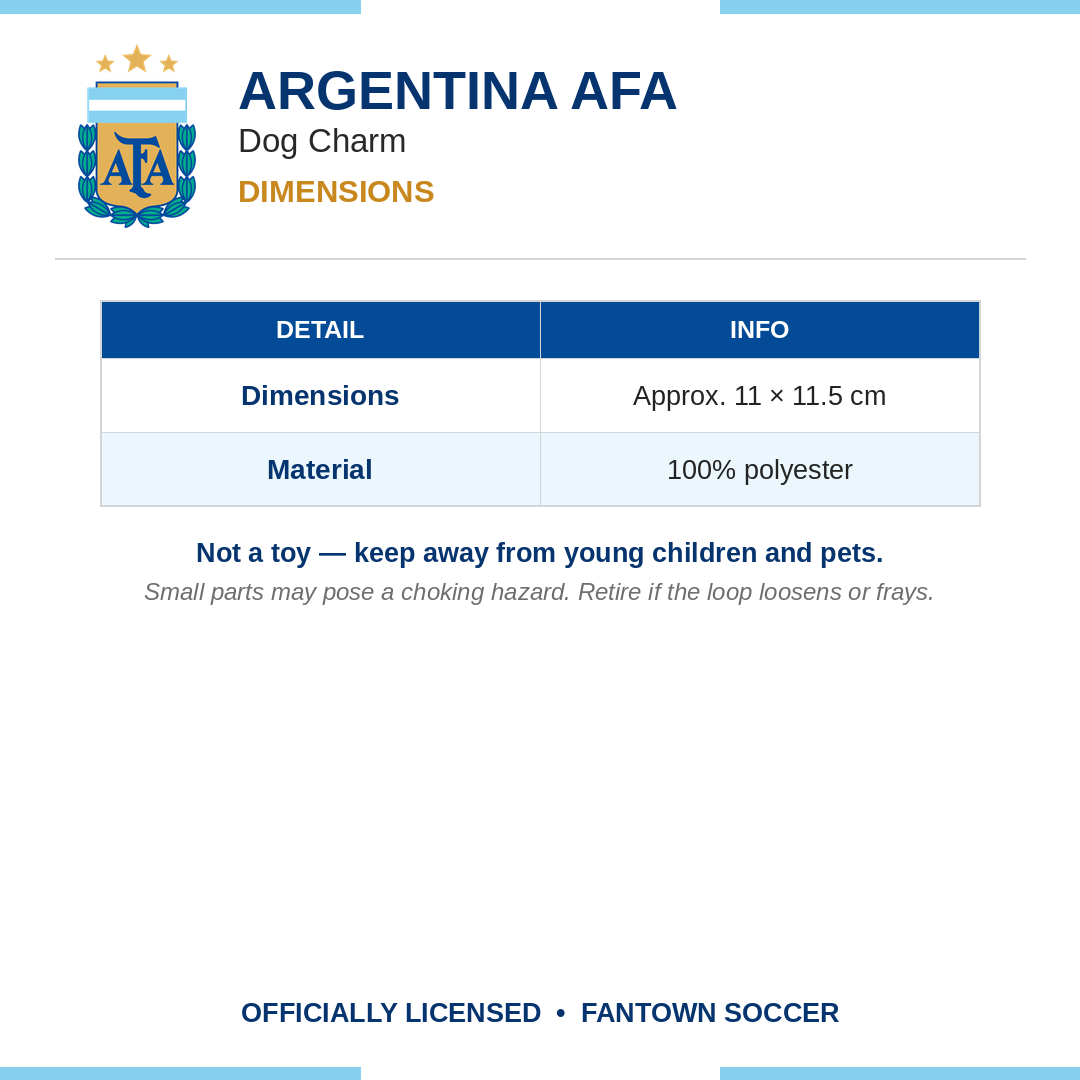 Argentina AFA Dog Charm