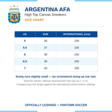 Argentina AFA High Top Canvas Sneakers