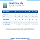 Argentina AFA Messi #10 Home Stripe Tee