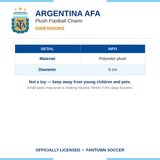 Argentina AFA Plush Football Charm