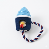 France FFF Pet Gallic Rooster Ice Cream Rope Toy