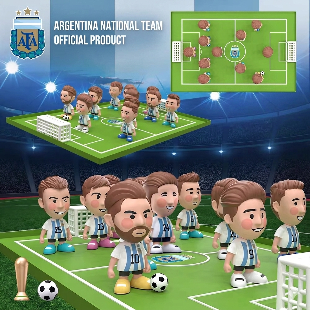 Argentina AFA Messi & Squad Magnetic Figures (4-Pack)