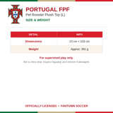 Portugal FPF Pet Rooster Plush Toy (L)