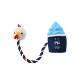 France FFF Pet Gallic Rooster Ice Cream Rope Toy